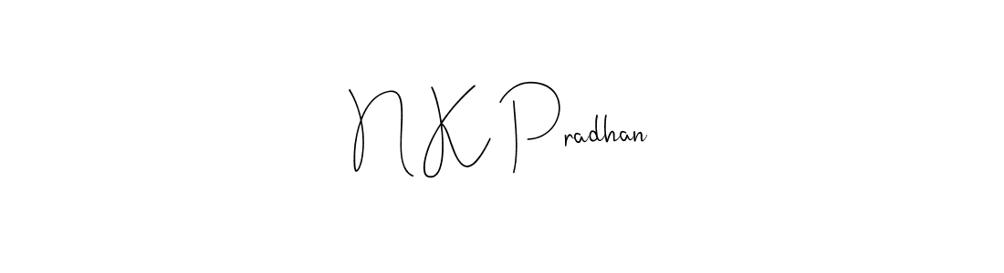 You should practise on your own different ways (Andilay-7BmLP) to write your name (N K Pradhan) in signature. don't let someone else do it for you. N K Pradhan signature style 4 images and pictures png