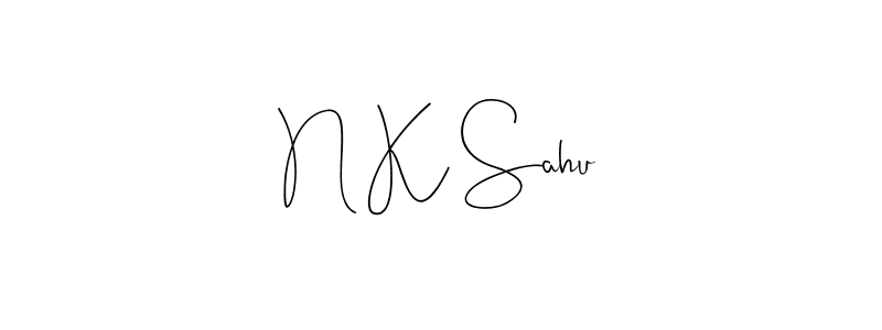 Make a beautiful signature design for name N K Sahu. With this signature (Andilay-7BmLP) style, you can create a handwritten signature for free. N K Sahu signature style 4 images and pictures png