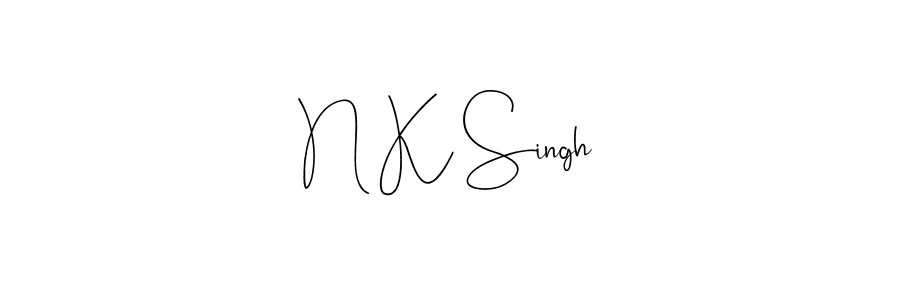 Design your own signature with our free online signature maker. With this signature software, you can create a handwritten (Andilay-7BmLP) signature for name N K Singh. N K Singh signature style 4 images and pictures png