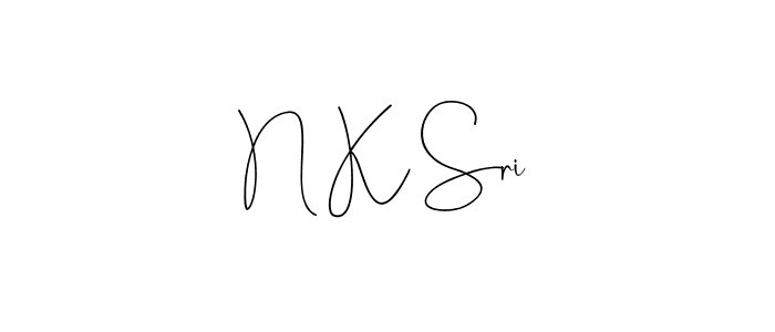 Design your own signature with our free online signature maker. With this signature software, you can create a handwritten (Andilay-7BmLP) signature for name N K Sri. N K Sri signature style 4 images and pictures png