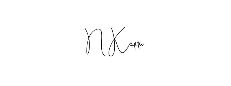 You should practise on your own different ways (Andilay-7BmLP) to write your name (N Kalita) in signature. don't let someone else do it for you. N Kalita signature style 4 images and pictures png