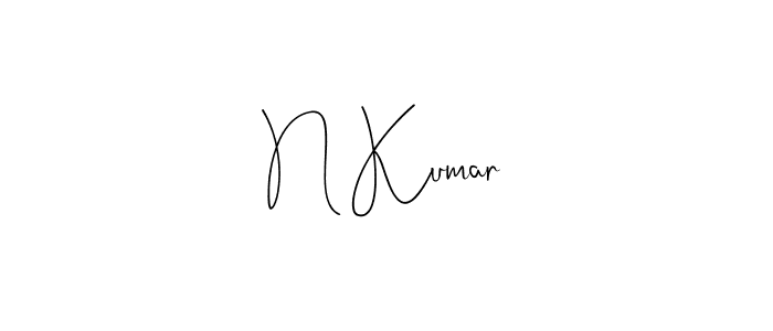 You should practise on your own different ways (Andilay-7BmLP) to write your name (N Kumar) in signature. don't let someone else do it for you. N Kumar signature style 4 images and pictures png