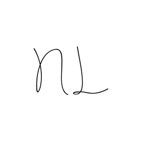 Make a beautiful signature design for name N L. Use this online signature maker to create a handwritten signature for free. N L signature style 4 images and pictures png