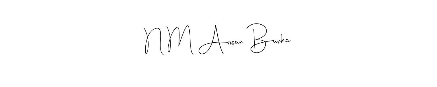 Make a beautiful signature design for name N M Ansar Basha. Use this online signature maker to create a handwritten signature for free. N M Ansar Basha signature style 4 images and pictures png