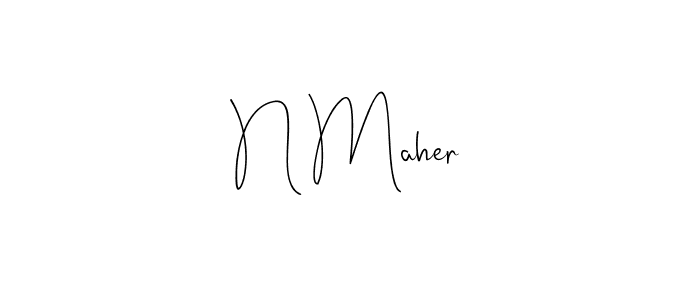 How to make N Maher signature? Andilay-7BmLP is a professional autograph style. Create handwritten signature for N Maher name. N Maher signature style 4 images and pictures png