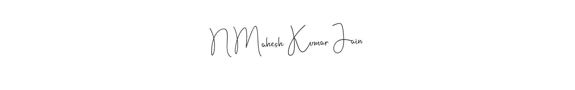 Use a signature maker to create a handwritten signature online. With this signature software, you can design (Andilay-7BmLP) your own signature for name N Mahesh Kumar Jain. N Mahesh Kumar Jain signature style 4 images and pictures png