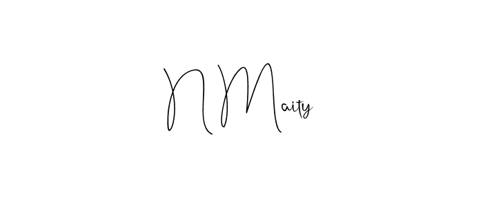 The best way (Andilay-7BmLP) to make a short signature is to pick only two or three words in your name. The name N Maity include a total of six letters. For converting this name. N Maity signature style 4 images and pictures png
