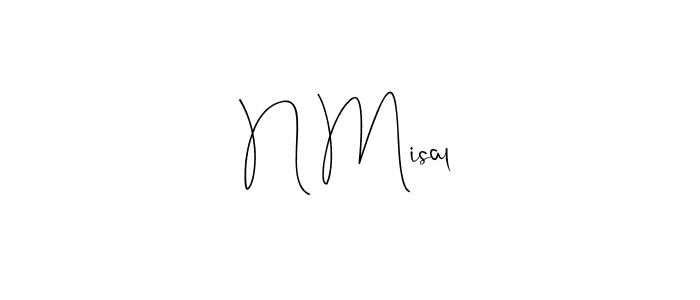 The best way (Andilay-7BmLP) to make a short signature is to pick only two or three words in your name. The name N Misal include a total of six letters. For converting this name. N Misal signature style 4 images and pictures png