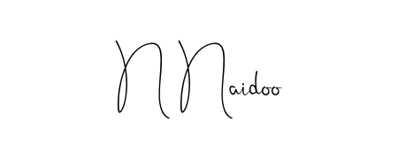 Designed for modern professionals: N Naidoo name signature crafted with Andilay-7BmLP script. Ready for digital PDF workflows. N Naidoo signature style 4 images and pictures png