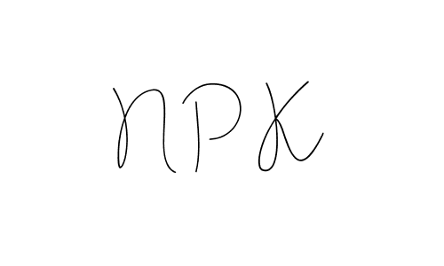 Create a beautiful signature design for name N P K. With this signature (Andilay-7BmLP) fonts, you can make a handwritten signature for free. N P K signature style 4 images and pictures png