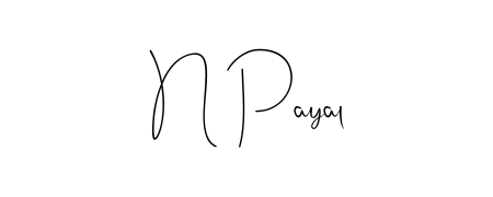 Practice writing N Payal with the flow of Andilay-7BmLP lettering. A fantastic source of inspiration for developing your personal signature style. N Payal signature style 4 images and pictures png
