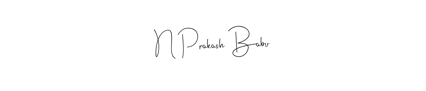 Also we have N Prakash Babu name is the best signature style. Create professional handwritten signature collection using Andilay-7BmLP autograph style. N Prakash Babu signature style 4 images and pictures png