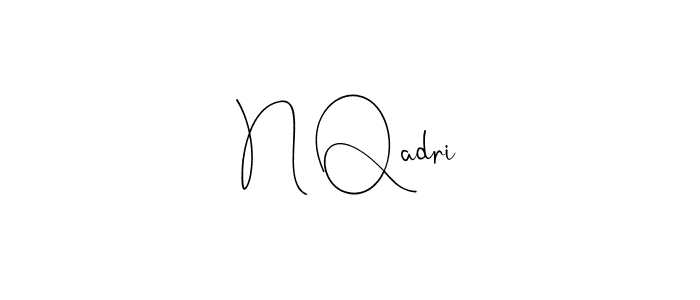You should practise on your own different ways (Andilay-7BmLP) to write your name (N Qadri) in signature. don't let someone else do it for you. N Qadri signature style 4 images and pictures png