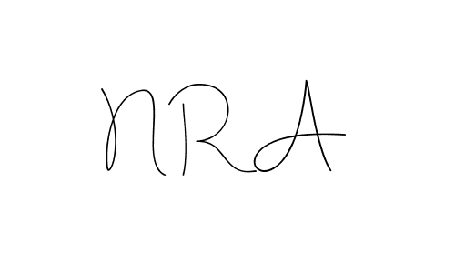 Make a beautiful signature design for name N R A. With this signature (Andilay-7BmLP) style, you can create a handwritten signature for free. N R A signature style 4 images and pictures png