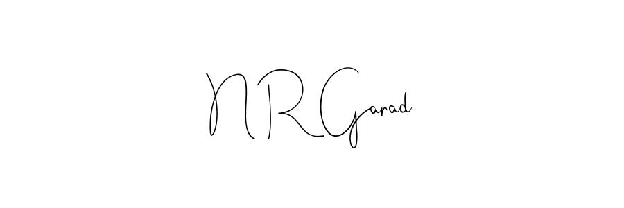 The best way (Andilay-7BmLP) to make a short signature is to pick only two or three words in your name. The name N R Garad include a total of six letters. For converting this name. N R Garad signature style 4 images and pictures png