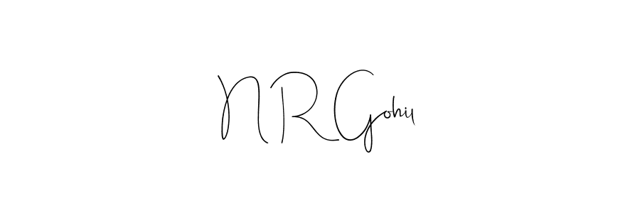 Similarly Andilay-7BmLP is the best handwritten signature design. Signature creator online .You can use it as an online autograph creator for name N R Gohil. N R Gohil signature style 4 images and pictures png