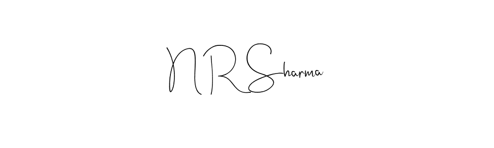 The best way (Andilay-7BmLP) to make a short signature is to pick only two or three words in your name. The name N R Sharma include a total of six letters. For converting this name. N R Sharma signature style 4 images and pictures png