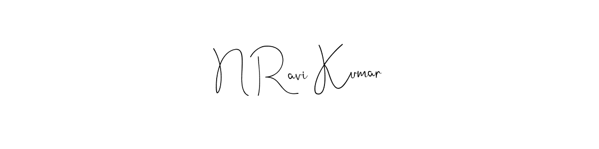 if you are searching for the best signature style for your name N Ravi Kumar. so please give up your signature search. here we have designed multiple signature styles  using Andilay-7BmLP. N Ravi Kumar signature style 4 images and pictures png