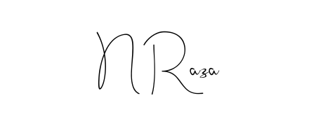 Explore multiple handwriting variations for N Raza including this stunning Andilay-7BmLP design. Free to use across all platforms. N Raza signature style 4 images and pictures png
