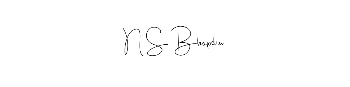 Use a signature maker to create a handwritten signature online. With this signature software, you can design (Andilay-7BmLP) your own signature for name N S Bhalodia. N S Bhalodia signature style 4 images and pictures png