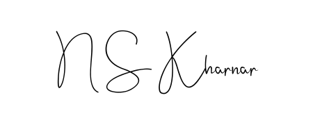 The Andilay-7BmLP handwriting style adds charm and authenticity to name N S Kharnar. A wonderful choice for personal thank-you notes. N S Kharnar signature style 4 images and pictures png
