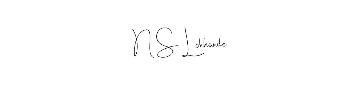 Use a signature maker to create a handwritten signature online. With this signature software, you can design (Andilay-7BmLP) your own signature for name N S Lokhande. N S Lokhande signature style 4 images and pictures png