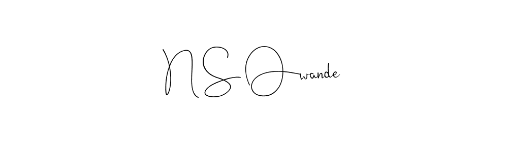 Make a beautiful signature design for name N S Owande. Use this online signature maker to create a handwritten signature for free. N S Owande signature style 4 images and pictures png