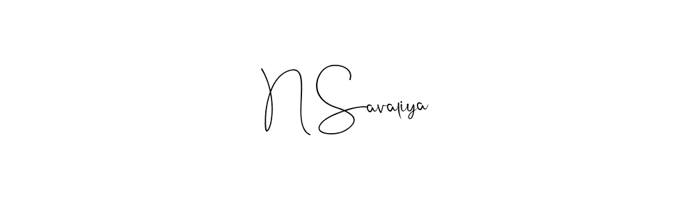 N Savaliya stylish signature style. Best Handwritten Sign (Andilay-7BmLP) for my name. Handwritten Signature Collection Ideas for my name N Savaliya. N Savaliya signature style 4 images and pictures png