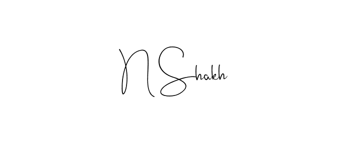 See photos of N Shakh official signature by Spectra . Check more albums & portfolios. Read reviews & check more about Andilay-7BmLP font. N Shakh signature style 4 images and pictures png