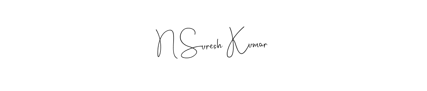 Make a beautiful signature design for name N Suresh Kumar. With this signature (Andilay-7BmLP) style, you can create a handwritten signature for free. N Suresh Kumar signature style 4 images and pictures png