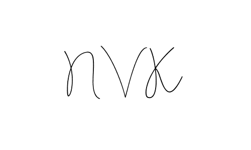 You should practise on your own different ways (Andilay-7BmLP) to write your name (N V K) in signature. don't let someone else do it for you. N V K signature style 4 images and pictures png