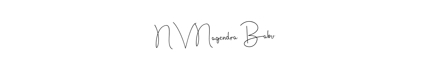 Andilay-7BmLP is a professional signature style that is perfect for those who want to add a touch of class to their signature. It is also a great choice for those who want to make their signature more unique. Get N V Nagendra Babu name to fancy signature for free. N V Nagendra Babu signature style 4 images and pictures png