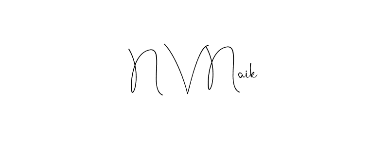 Andilay-7BmLP is a professional signature style that is perfect for those who want to add a touch of class to their signature. It is also a great choice for those who want to make their signature more unique. Get N V Naik name to fancy signature for free. N V Naik signature style 4 images and pictures png