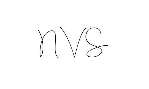Make a beautiful signature design for name N V S. With this signature (Andilay-7BmLP) style, you can create a handwritten signature for free. N V S signature style 4 images and pictures png