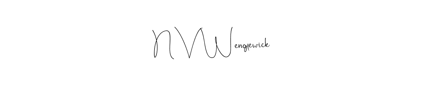 How to make N V Wenglewick signature? Andilay-7BmLP is a professional autograph style. Create handwritten signature for N V Wenglewick name. N V Wenglewick signature style 4 images and pictures png