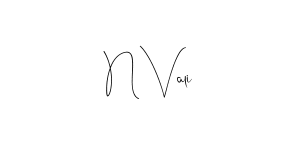 How to make N Vali name signature. Use Andilay-7BmLP style for creating short signs online. This is the latest handwritten sign. N Vali signature style 4 images and pictures png