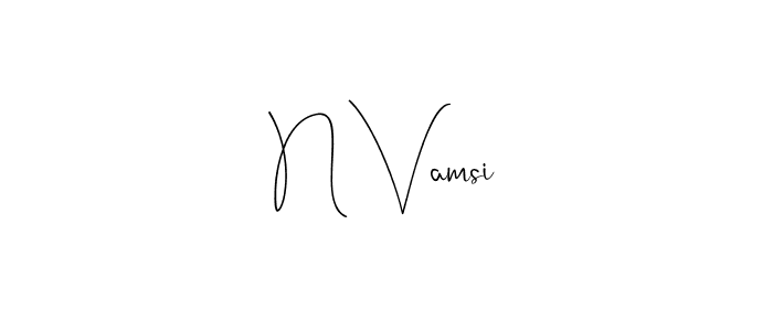 How to Draw N Vamsi signature style? Andilay-7BmLP is a latest design signature styles for name N Vamsi. N Vamsi signature style 4 images and pictures png