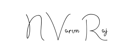 The best way (Andilay-7BmLP) to make a short signature is to pick only two or three words in your name. For converting this name N Varun Raj. N Varun Raj signature style 4 images and pictures png