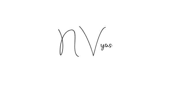 You should practise on your own different ways (Andilay-7BmLP) to write your name (N Vyas) in signature. don't let someone else do it for you. N Vyas signature style 4 images and pictures png