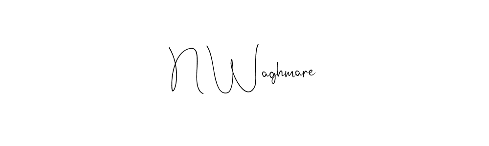 Andilay-7BmLP is a professional signature style that is perfect for those who want to add a touch of class to their signature. It is also a great choice for those who want to make their signature more unique. Get N Waghmare name to fancy signature for free. N Waghmare signature style 4 images and pictures png