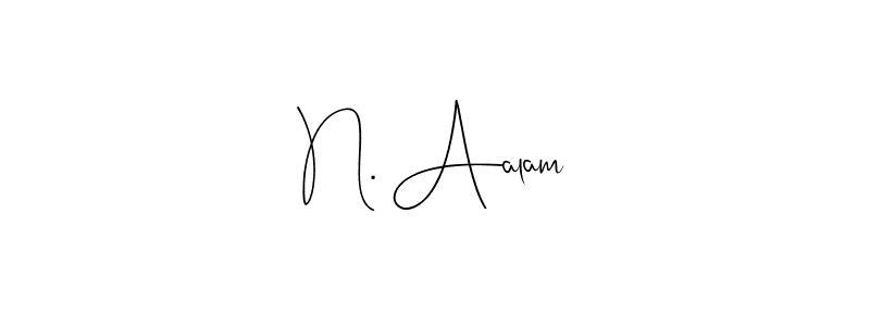 Here are the top 10 professional signature styles for the name N. Aalam. These are the best autograph styles you can use for your name. N. Aalam signature style 4 images and pictures png