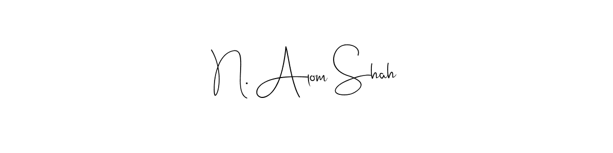 You can use this online signature creator to create a handwritten signature for the name N. Alom Shah. This is the best online autograph maker. N. Alom Shah signature style 4 images and pictures png