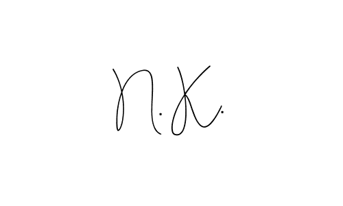 Design your own signature with our free online signature maker. With this signature software, you can create a handwritten (Andilay-7BmLP) signature for name N. K.. N. K. signature style 4 images and pictures png