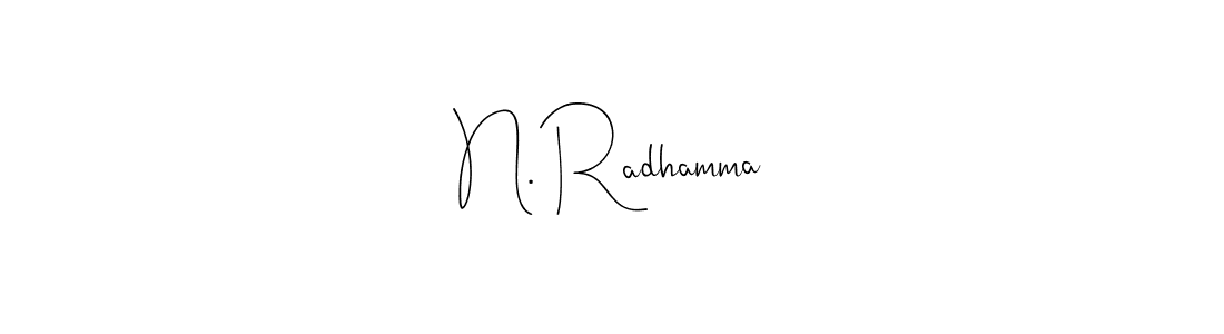 The best way (Andilay-7BmLP) to make a short signature is to pick only two or three words in your name. The name N. Radhamma include a total of six letters. For converting this name. N. Radhamma signature style 4 images and pictures png