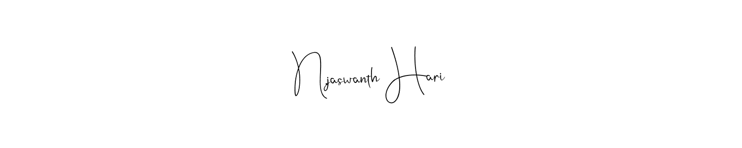 How to make N.jaswanth Hari name signature. Use Andilay-7BmLP style for creating short signs online. This is the latest handwritten sign. N.jaswanth Hari signature style 4 images and pictures png