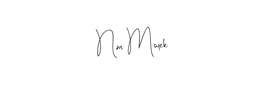 Create a beautiful signature design for name N.m Malek. With this signature (Andilay-7BmLP) fonts, you can make a handwritten signature for free. N.m Malek signature style 4 images and pictures png