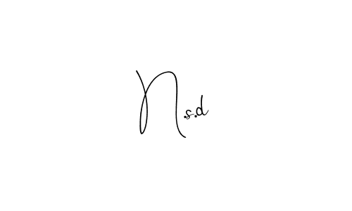 How to make N.s.d signature? Andilay-7BmLP is a professional autograph style. Create handwritten signature for N.s.d name. N.s.d signature style 4 images and pictures png