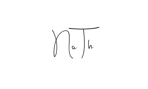 How to make Na Th name signature. Use Andilay-7BmLP style for creating short signs online. This is the latest handwritten sign. Na Th signature style 4 images and pictures png