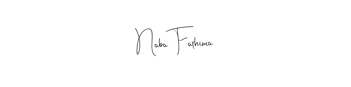 Use a signature maker to create a handwritten signature online. With this signature software, you can design (Andilay-7BmLP) your own signature for name Naba Fathima. Naba Fathima signature style 4 images and pictures png