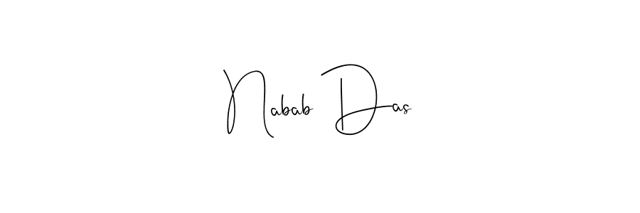 Create a beautiful signature design for name Nabab Das. With this signature (Andilay-7BmLP) fonts, you can make a handwritten signature for free. Nabab Das signature style 4 images and pictures png